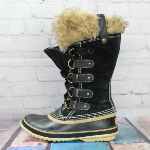 Sorel Shoes - Sorel Joan of Arctic Black Waterproof Insulated Winter Boots Size US 6